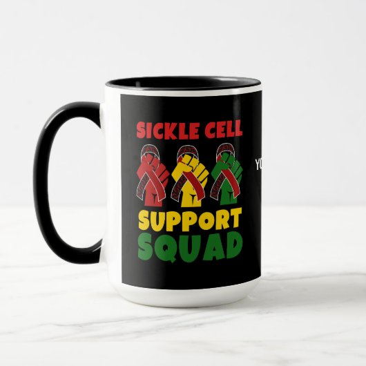 Mug JunetDix CELLULES SICKLE SUPPORT SQUAD Personnalis (Gauche)