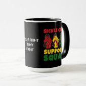 Mug JunetDix CELLULES SICKLE SUPPORT SQUAD Personnalis (Devant droit)