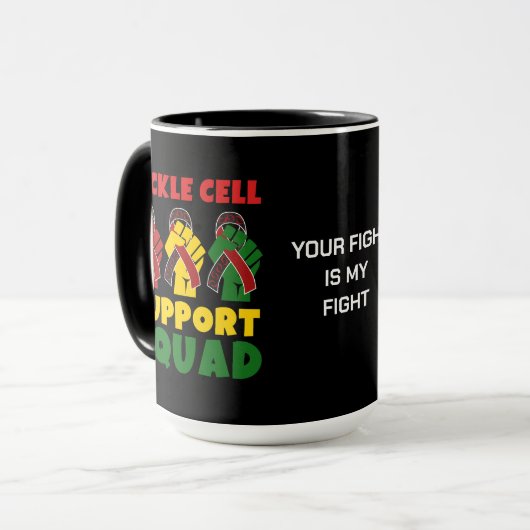 Mug JunetDix CELLULES SICKLE SUPPORT SQUAD Personnalis (Devant gauche)