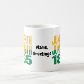 Mug Juneteenth 1865 19 juin Graphique De liberté (Centre)