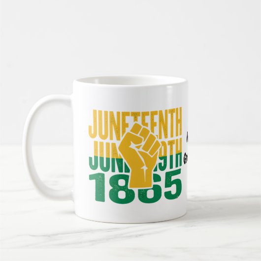 Mug Juneteenth 1865 19 juin Graphique De liberté (Gauche)