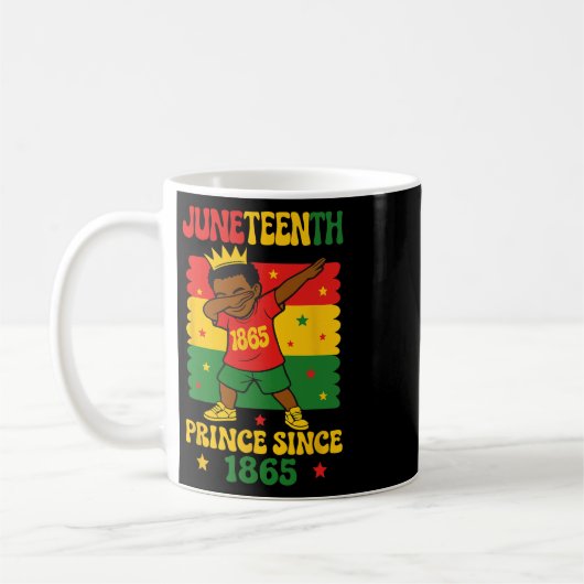 Mug Juneteenth 1865 Groovy Toddler Boy Dabbing Prince (Gauche)