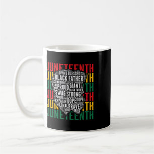 Mug Juneteenth Afro Père Noir Mots Afrique Amérique