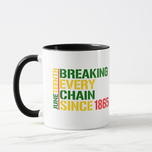 Mug JUNETEENTH Briser Chaque Chaîne 1985 MOIS NOIR (Gauche)