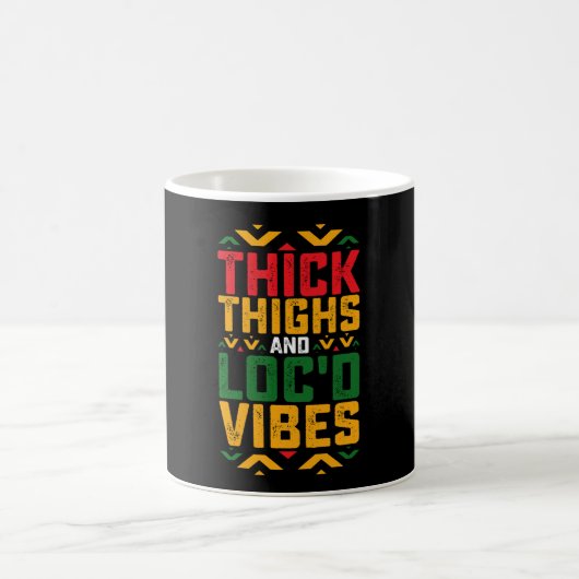 Mug Juneteenth Épaisses Vibes Locd Afro-Américain (Centre)