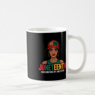 Mug Juneteenth femmes noires mélanine Reine depuis 186