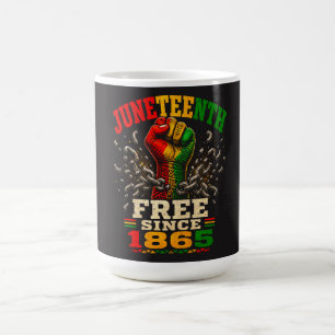 Mug Juneteenth libre depuis 1865 Poing levé
