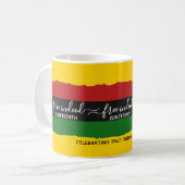 Mug Juneteenth LIBRE EN VÉRITÉ (Devant gauche)