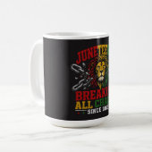 Mug Juneteenth Lion Liberté : Briser les Chaînes Depui (Devant gauche)