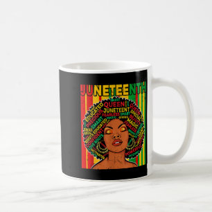 Mug Juneteenth rétro reine de mélanine afro-américaine