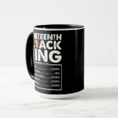 Mug Junetten Black King Faits nutritionnels Melanin (Devant gauche)