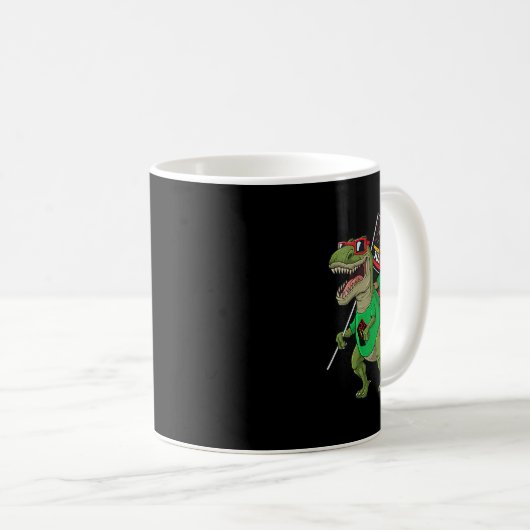 Mug Junetten Black King Riding T Rex Dino Fun Boys K (Devant droit)