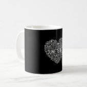 Mug Junetten Heart Black History Afro-American Afric (Devant gauche)