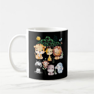 Mug Jungle Animal Faune Safari Thème Forêt Cute Ba