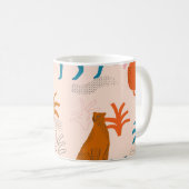 Mug Jungle Cheetah : Funky Motif Tropical. (Devant droit)