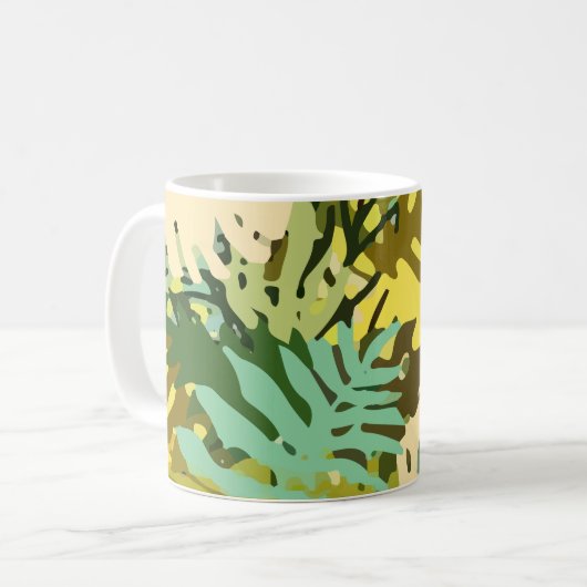 Mug Jungle Feuille tropicale (Devant gauche)