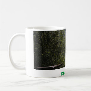 Mug Jungle forêt arbres montagne voyage ajouter nom du