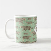Mug Jungle Jaguar Motif animal Monogramme initial (Gauche)