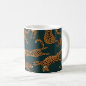 Mug Jungle léopard : Vintage Poster de animal. (Devant droit)