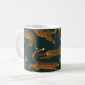 Mug Jungle léopard : Vintage Poster de animal. (Devant gauche)