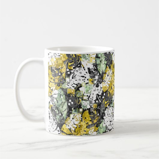 Mug jungle tropicale sans joint exotique feuilles abst (Gauche)