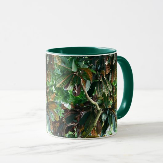 Mug Jungle tropicale verte (Devant droit)
