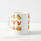 Mug Junk Food Cartoons Fried Food Pizza Chicken Nugget (Devant gauche)