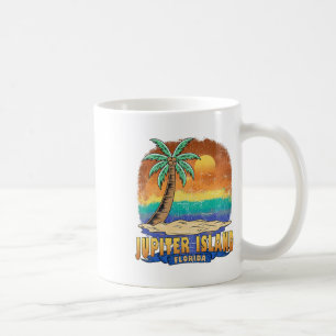 Mug Jupiter Island Floride Souvenir Vintage dénudé