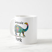 Mug Jurassic Perk Colorful Dinosaur White (Devant gauche)