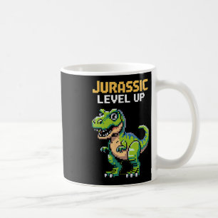 Mug Juric Level Up Pixel Dinosaure Joueur Rétro 