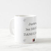 Mug Juriste, les DROITS DANS LE NEZ - Jeux de Mots (Devant gauche)