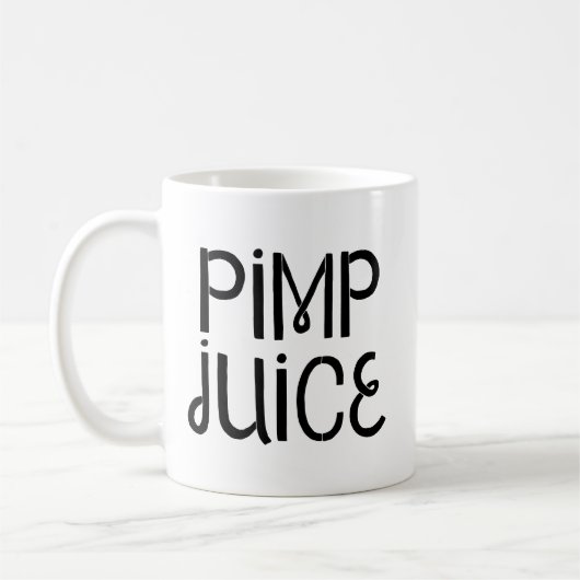 Mug Jus de Mac Funny Humour en Texte Noir (Gauche)