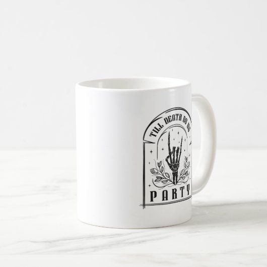 Mug Jusqu'à la mort Do us cadeaux de fête Retro Bachel (Devant droit)