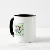 Mug Jusqu'À La Mort Nous Part, Crâne Avec Fleurs Class (Devant gauche)