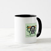 Mug Jusqu'À La Mort Nous Part, Crâne Avec Fleurs Class (Devant droit)