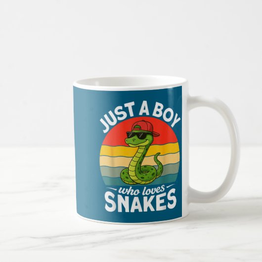 Mug Just A Boy Who Loves Snakes Funny Snake Reptile Ki (Droite)