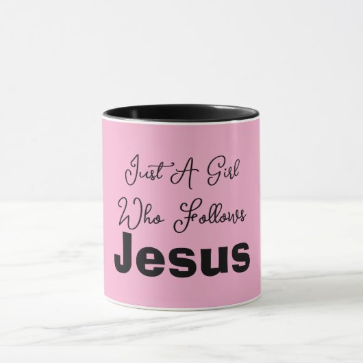 Mug Just a Girl Who Follows Jesus (Centre)