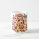 Mug Just a Girl Who Loves Butterflies – Cute Floral  (Centre)