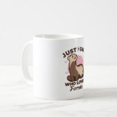 Mug Just a girl who loves ferrets (Devant gauche)