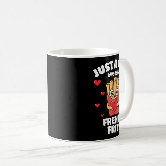 Mug Just A Girl Who Loves French Fries, French Fries L (Devant droit)
