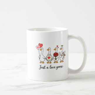 Mug Just A Love Goose Cute Valentines Geese Heart Cud 