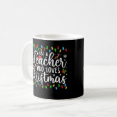 Mug Just A Teacher Who Loves Christmas Funny Teacher (Devant gauche)