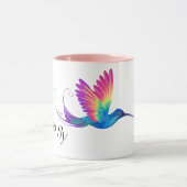 Mug Just Fly - Vibrant Rainbow Hummingbird Art for Fre (Centre)