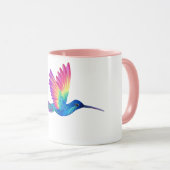 Mug Just Fly - Vibrant Rainbow Hummingbird Art for Fre (Devant droit)