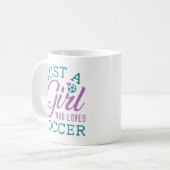 Mug Just Girl Who Loves Soccer (Devant gauche)