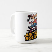 Mug Just Keep Rolling – Édition Funky Skate Dog (Devant gauche)