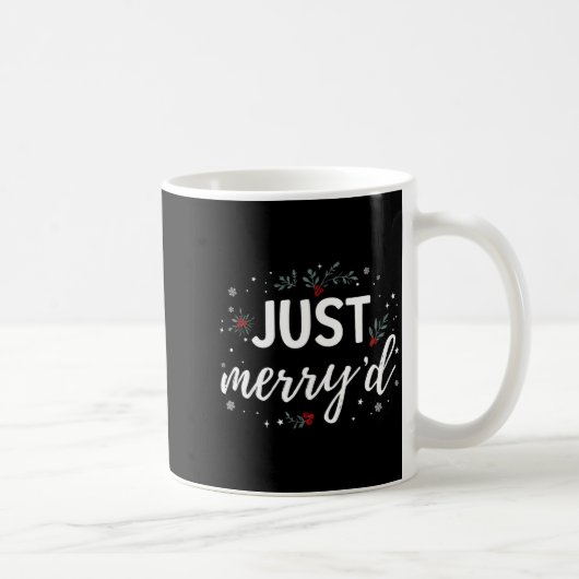 Mug Just Merry'd Matching Christmas Wedding Party Marr (Droite)