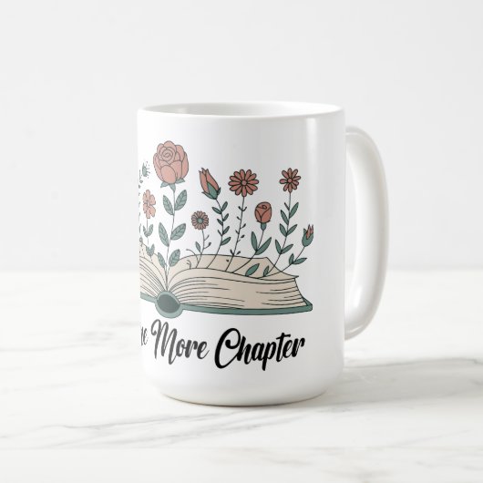 Mug Just One More Chapter – Floral Book Lover (Devant droit)