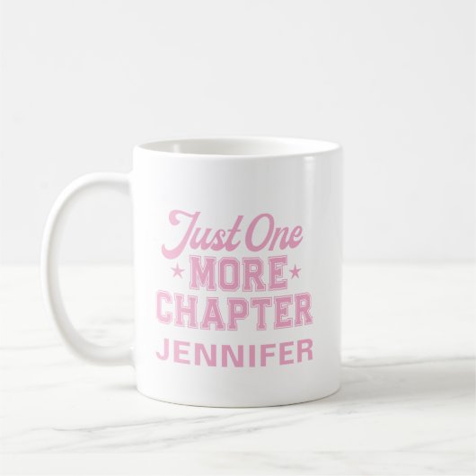 Mug Just One More Chapter Pink Bookworm (Gauche)