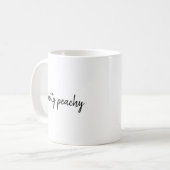Mug Just Peachy Modern Minimalist Cute Script Design (Devant gauche)